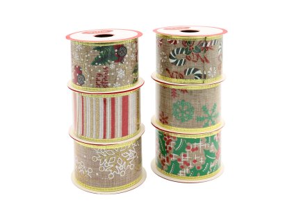 ozdobna stuha sirka 50 mm smes vanocnich motivu cena za 1 ks