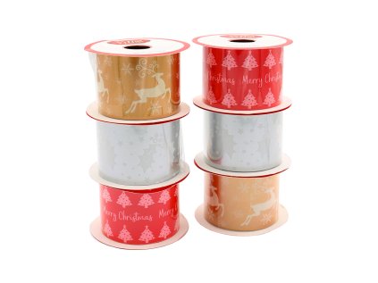 ozdobna stuha sirka 50 mm smes vanocnich motivu cena za 1 ks