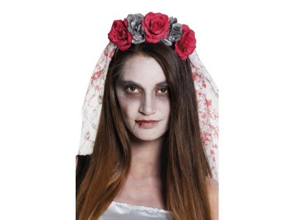 doplnky ke kostymu hororove nevesty zavoj celenka