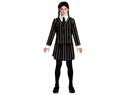 detsky kostym goticke skolacky sako pruhovana sukne kravata velikost 120 130 cm