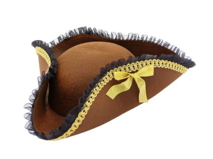 piratsky klobouk hnedy