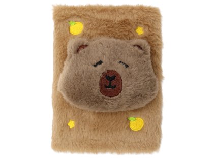 detsky zapisnik 13 x 19 cm 80 listu plysovy obal kapybara