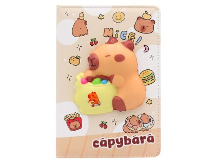 detsky zapisnik a5 80 listu mekke pu desky capybara