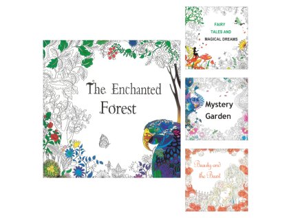 omalovanky 25 x 25 cm 12 listu mix 4 vzoru