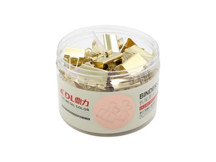 sada kancelarskych sponek 42 ks 3 velikosti zlata