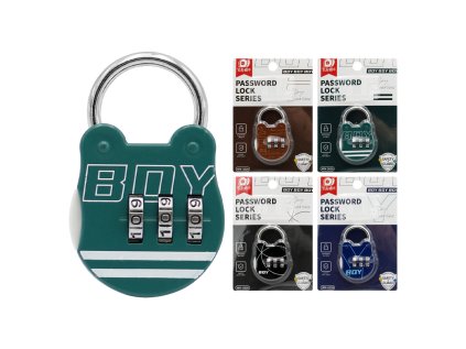 3mistny zamek na kufr mix barev motivu boy