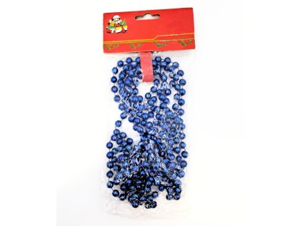 retizek z modrych koralku delka 2 6 m prumer 5 mm
