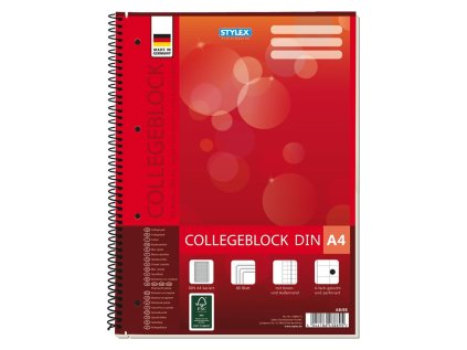 blok a4 college s bocni spiralou ctvereckovany 80 l