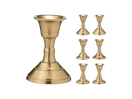 kovovy svicen 8 cm zlata barva mix 1ks