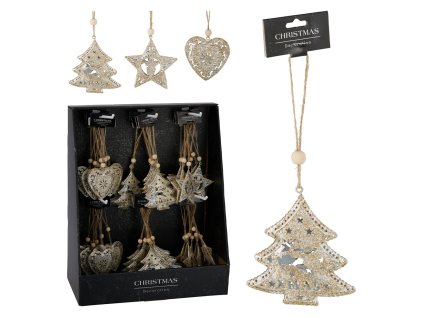 zavesna dekorace vanocni motivy 7 5 cm sampanske mix 1ks