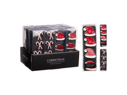 ozdobne krouzky na ubrousky vanocni cervena 50 mm mix sada 4 ks