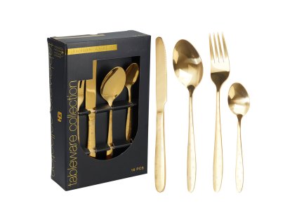 sada priboru nerezova ocel zlata se snehem sada 16 kusu priboru s motivem snehove vlock