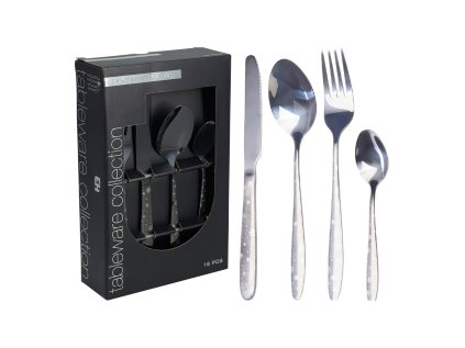 sada priboru nerezova ocel stribro se snehem sada 16 kusu priboru s motivem snehove vlo