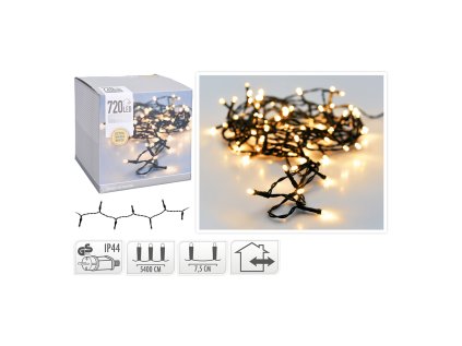svetelna retez 720 led extra bila tepla delka 54 m 230v venk pouziti