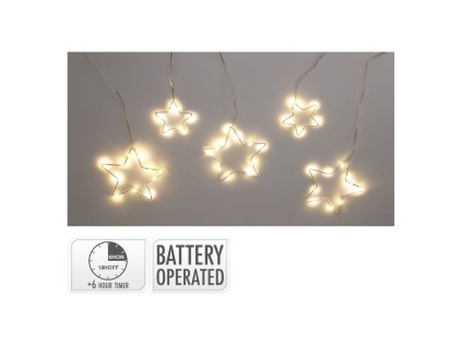 svetelny retez hvezdy s casovacem delka 120 cm