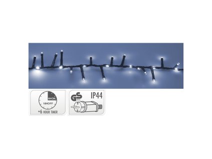 svetelny retez 710 led studena bila delka 10 m venkovni pouziti 230v efekt vodopadu