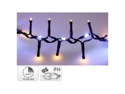 svetelny retez 1410 led studena tepla bila delka 20 m venkovni 230 v efekt vodopadu