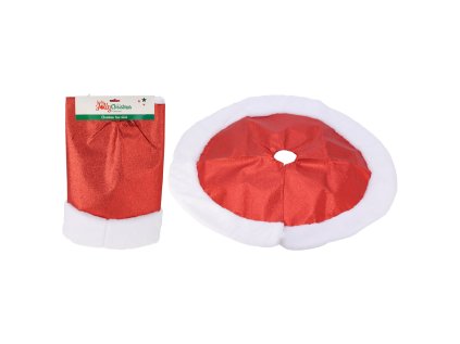 sukne na vanocni stromek prumer 90 cm cervena metaliza