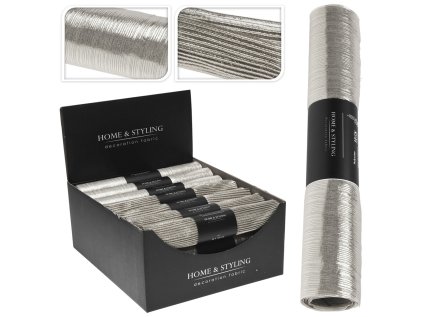 organza latkova 28x150 cm vlnity vzor stribrna barva