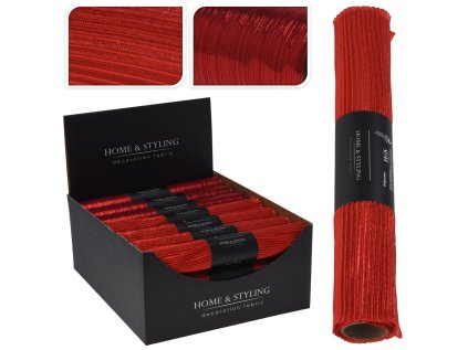 organza latkova 28x150 cm vlnity vzor cervena barva