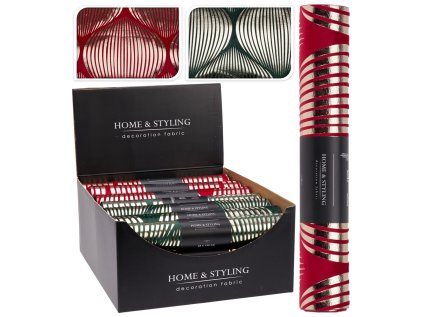 organza latkova 28x150 cm zlate pruhovane tvary mix 2 barev