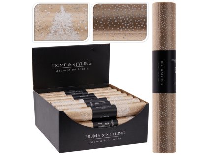 organza latkova 28x250 cm stromek tecky zlata barva mix