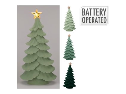 vanocni stromek se snehem 43 cm s hvezdou mix 3 barev cena za 1 ks