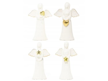 stojici figurka andela 14 cm mix 4 vzoru cena za 1 ks