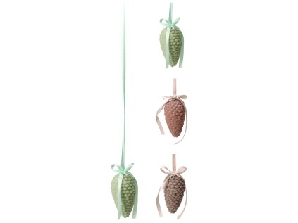 vanocni siska 125 mm se stuhou na zaveseni mix 3 barev cena za 1 ks