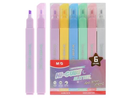 rozjasnovac m g hi cube glitter sada 6 jemnych barev