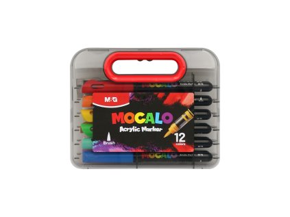 m g mocalo akrylovy popisovac stetcovy hrot sada 12 barev