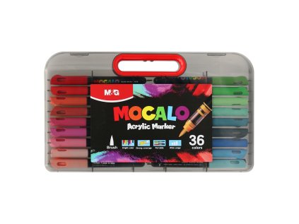 m g mocalo akrylovy popisovac stetcovy hrot sada 36 barev