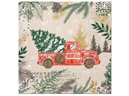 ubrousky paw l 33x33cm we vintage christmas car