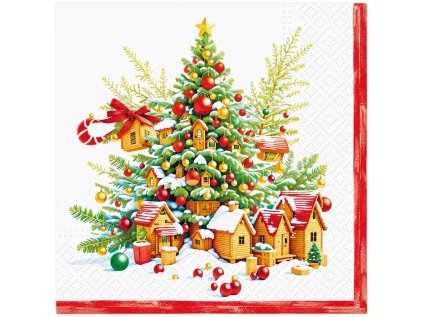 ubrousky paw l 33x33cm festive joy tree