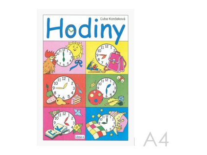 omalovanka a4 litera hodiny