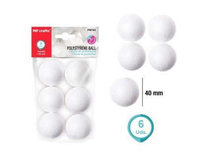koule polystyrenova 4 cm 6 ks