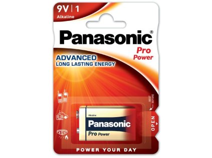 alkalicka baterie 6lr61 9v panasonic blistr 1 baleni 6lf22ppg 1bp pro power
