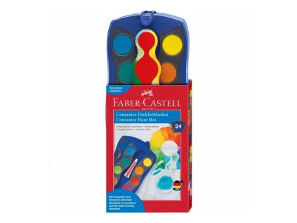 vodove farby faber castell connector stavebnicove 24 farieb modre