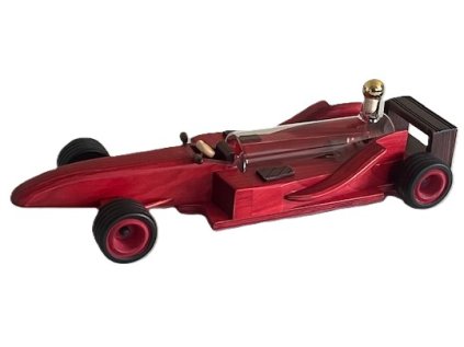 Dřevěná formule s lahví 200 ml - červená