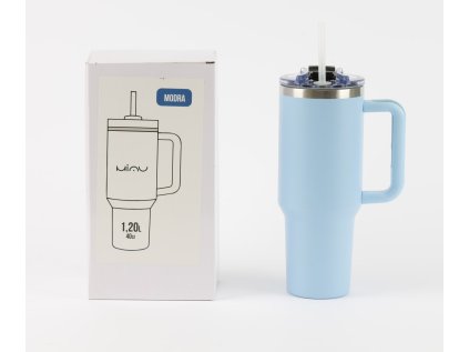 Termohrnek 1200 ml MIAU MODRÝ