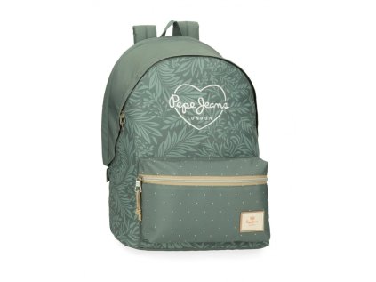 skolsky batoh pepe jeans coralie zeleny s priehradkou na notebook 6022441