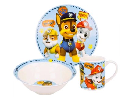 3 - DÍLNÁ KERAMICKÁ SOUPRAVA TLAPKOVÁ PATROLA Stor 76755 ceramic snack set (Velikost uni)