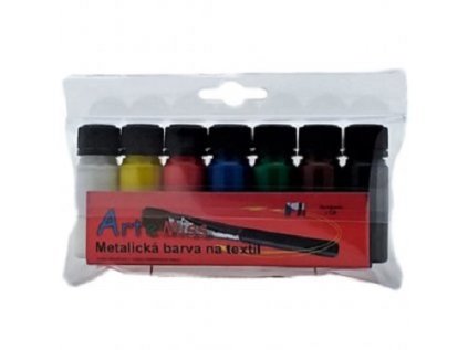 Sada metalických barev na textil 7 x 12 g