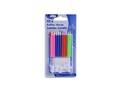 svicky narozeninove se stojankem 60mm 10ks