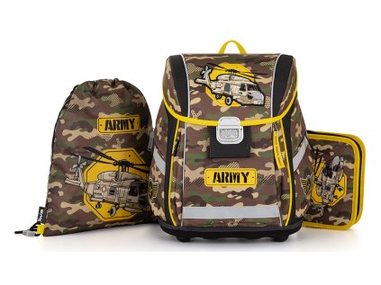 Oxybag Školní set 3ks PREMIUM LIGHT Helikoptéra sada batoh, penál, sáček 0-59523