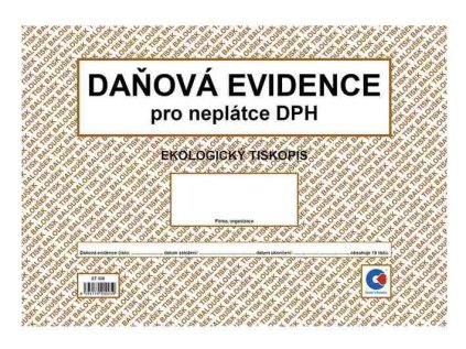 Peněžní deník A4 ET328 (neplátce DPH)