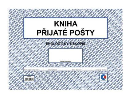 Kniha přijaté pošty ET370 A4 (oboustranná)