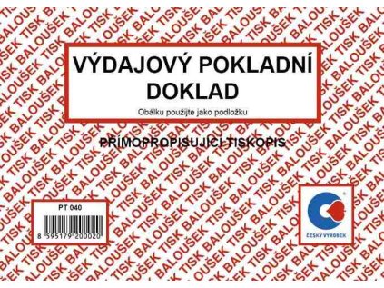 Výdajový pokladní doklad A6