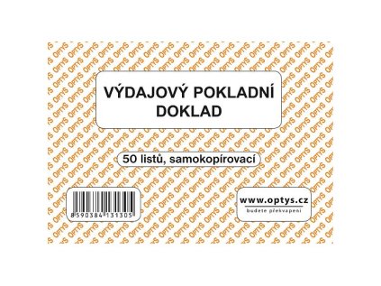 Výdajový pokladní doklad A6