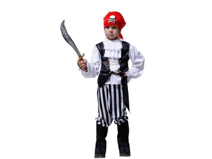Kostým pirát se šátkem vel. M 110-120 cm